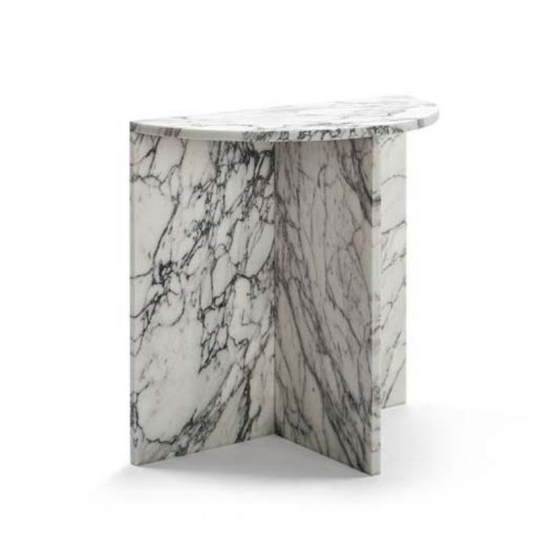 Arabescato Side Table — 60 × 30 × 60 cm