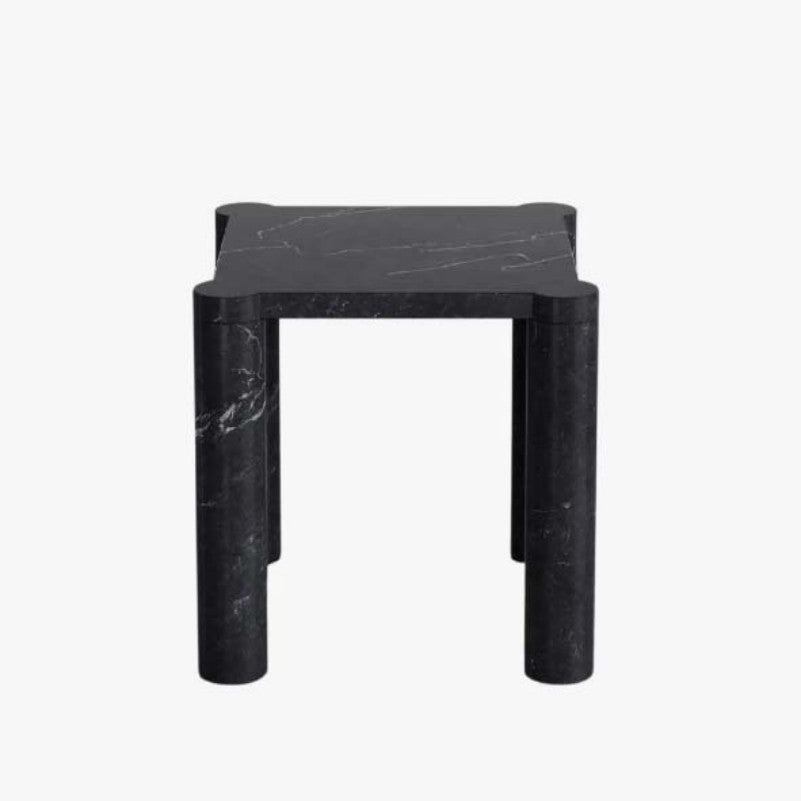 Nero Marquina Side Table — 45 × 45 × 45 cm