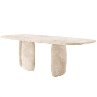Oval Natural Stone Dining Table — Pebble Legs
