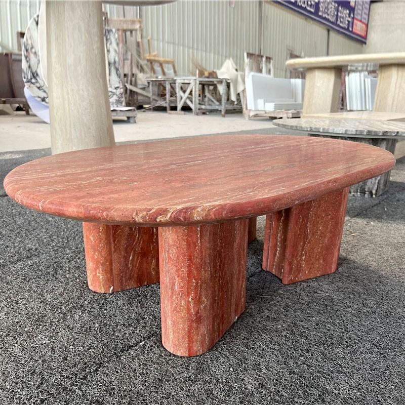 Rounded Natural Stone Coffee Table