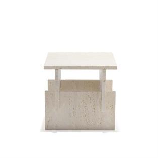 Square Natural Stone Coffee Table — 40 × 40 cm