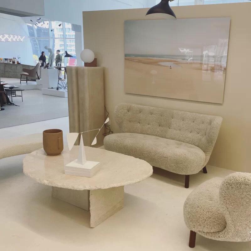 Round Natural Stone Coffee Table — Twin Slab