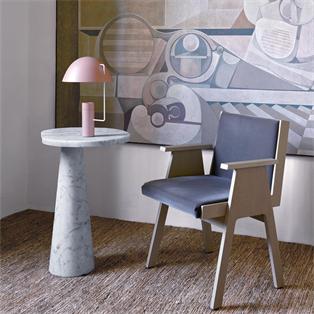 Natural Stone Side Table — 54 × 45 cm