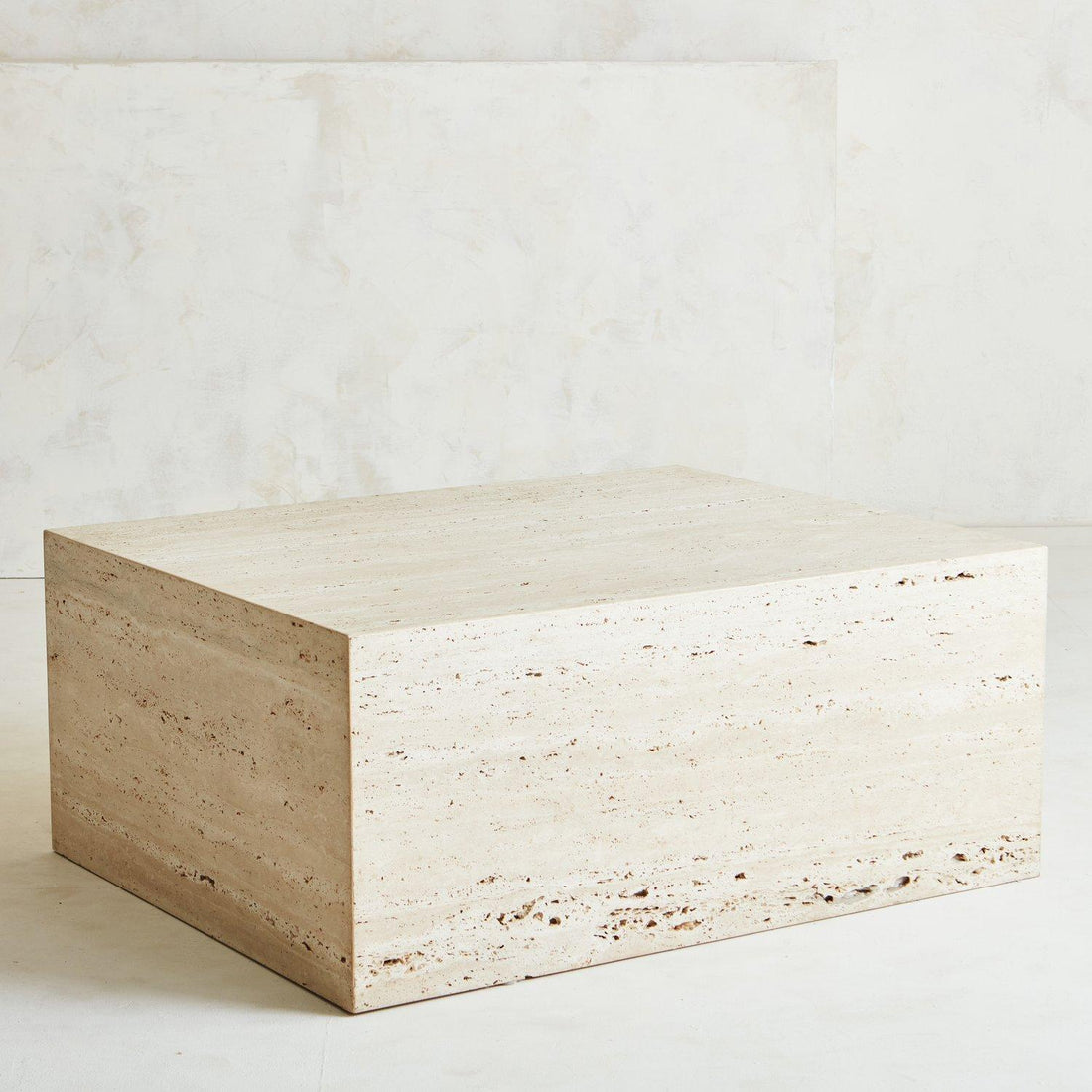 Rectangular Natural Stone Coffee Table — 100 × 80 cm