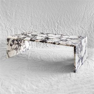 Rectangular Natural Stone Coffee Table — 90 × 50 cm