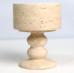 Turned Travertine Candle Holder