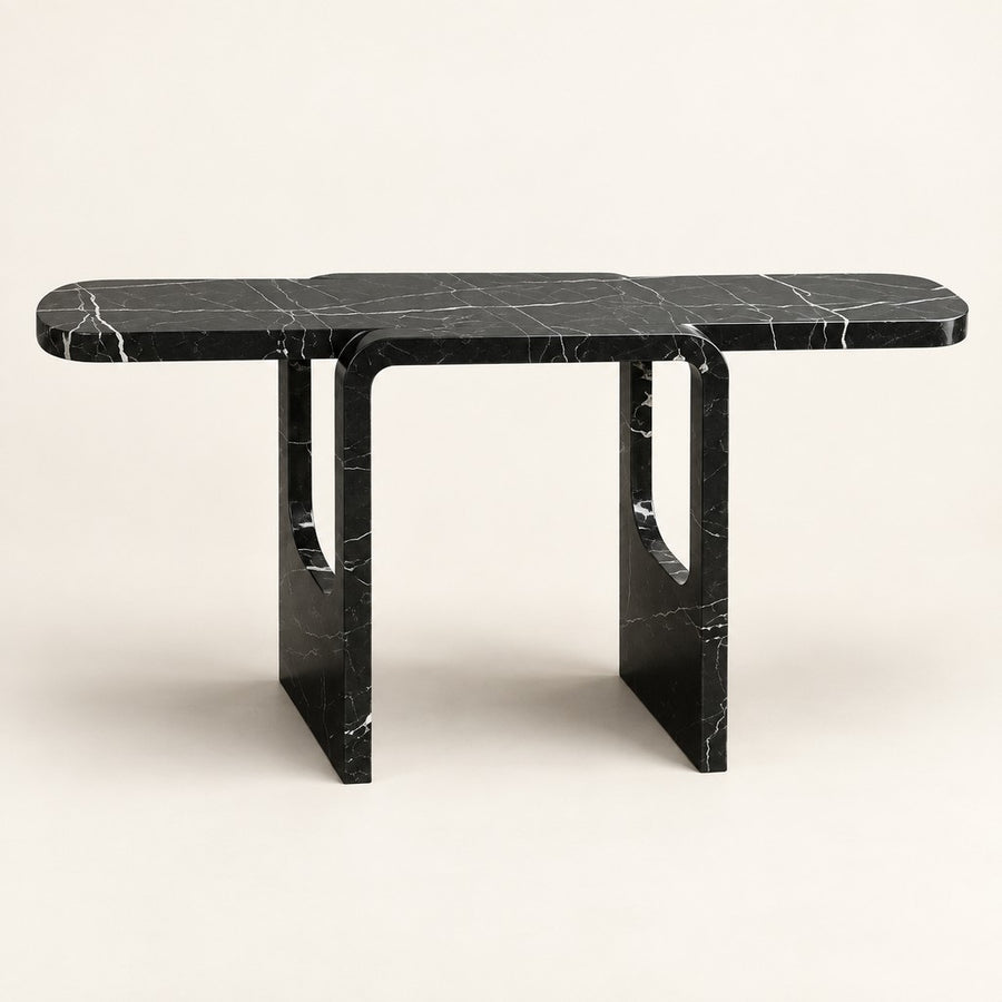 Cut-Out Nero Marquina Console, studio view