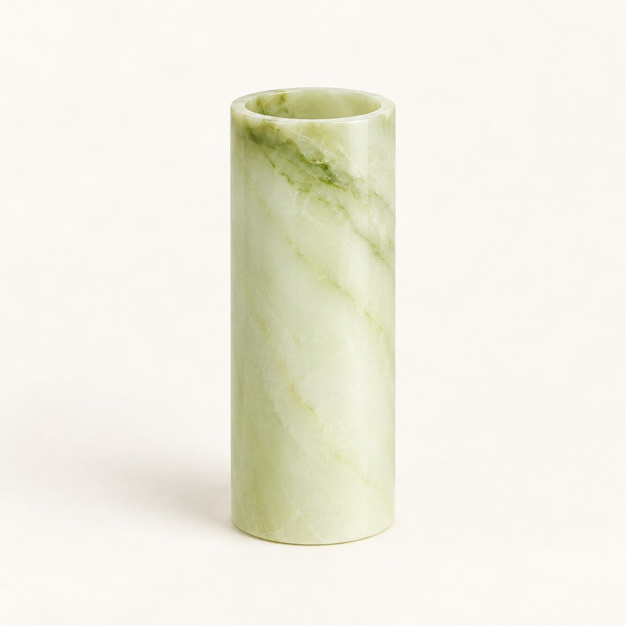 Cylindrical Vase in Fendi Green, studio view
