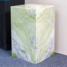 Tall Rectangular Plinth Side Table in Fendi Green.