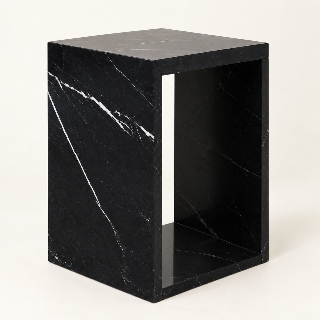 Open-Frame Nero Marquina Side Table