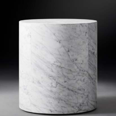 Smooth Cylindrical Plinth Side Table — original product reference photograph.