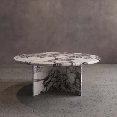 Round Cross-Base Coffee Table — original product reference photograph.