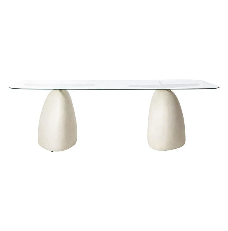 Natural Stone Dining Table — 220 × 110 cm