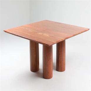 Square Natural Stone Dining Table — 140 × 140 cm
