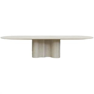 Natural Stone Dining Table — Wavy Pedestal