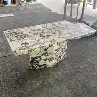 Rectangular Natural Stone Dining Table — 160 × 80 cm
