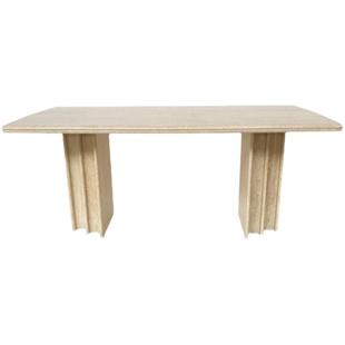 Rectangular Natural Stone Dining Table — 178 × 87 cm
