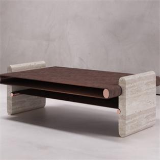 Rectangular Natural Stone Coffee Table — 200 × 60 cm