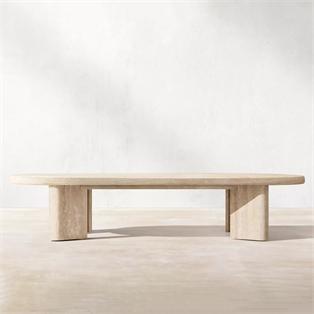 Natural Stone Coffee Table — 120 × 70 cm