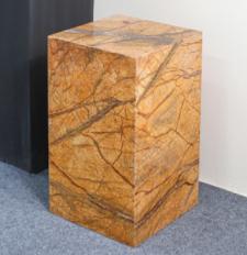Tall Rectangular Plinth Side Table in Natural stone — 30 × 30 × 50 cm.