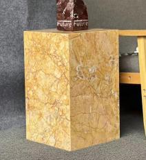 Tall Rectangular Plinth Side Table in Natural stone — 30 × 30 × 50 cm.