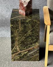 Tall Rectangular Plinth Side Table in Natural stone — 30 × 30 × 50 cm.