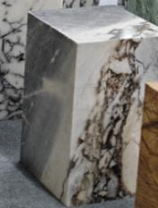 Tall Rectangular Plinth Side Table in Natural stone — 30 × 30 × 50 cm.