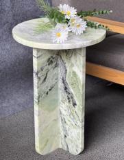 Round Cross-Base Side Table in Fendi Green.