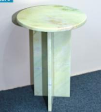 Round T-Base Side Table in Fendi Green.
