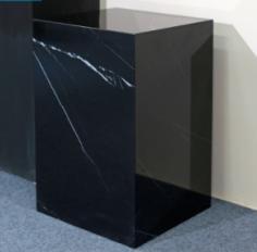 Open-Frame Black Marquina Side Table.