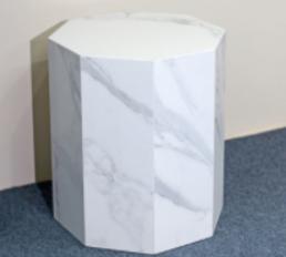 Faceted Natural Stone Side Table.