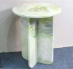 Round Drum Side Table in Fendi Green.