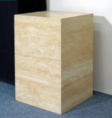 Square Plinth Side Table in Natural stone.