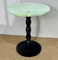 Round Baluster-Pedestal Side Table in Fendi Green.
