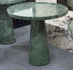 Round Tapered-Pedestal Side Table in Verde Guatemala.