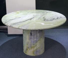 Round Fluted Fendi Green Dining Table.