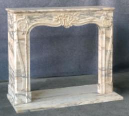 Ornate Natural Stone Fireplace Surround.