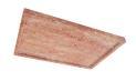 Classic Low-Rim Rectangular Tray in Red Travertine.