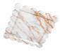 Square Scalloped Tray in Calacatta Gold.