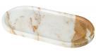 Oval Vanity Tray in Calacatta Gold.