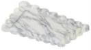 Petal-Edge Rectangular Tray in Arabescato.