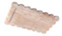 Petal-Edge Rectangular Tray in Cream Rose.