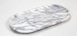 Low-Rim Oval Tray in Arabescato.