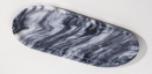 Low-Rim Oval Tray in Cloudy Grey.