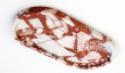 Deep-Rim Oval Tray in Calacatta Red.