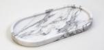 Deep-Rim Oval Tray in Arabescato.