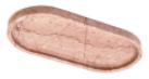 Deep-Rim Oval Tray in Cream Rose.