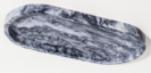 Deep-Rim Oval Tray in Cloudy Grey.