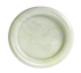 Round pale green stone tray with a raised rim, viewed from above