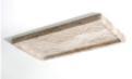 Slim Raised-Back Rectangular Tray in Beige Travertine.